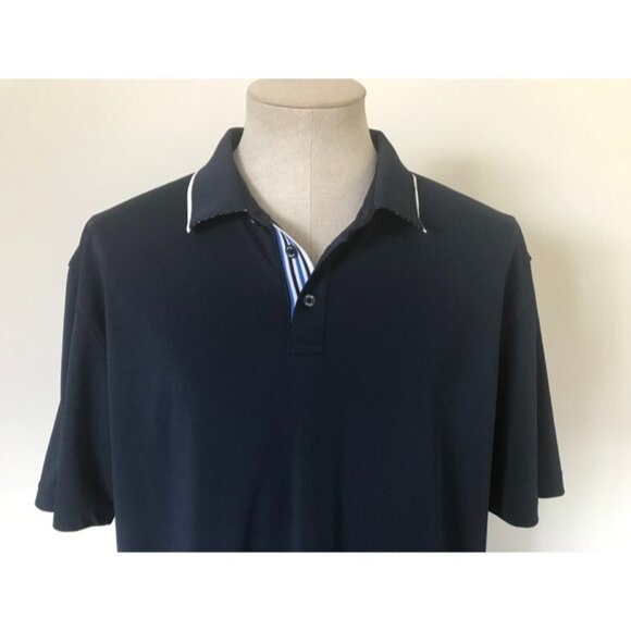 PING Sensorcool Short Sleeve Polo Golf Shirt Mens Size XL Navy Blue - Picture 2 of 8